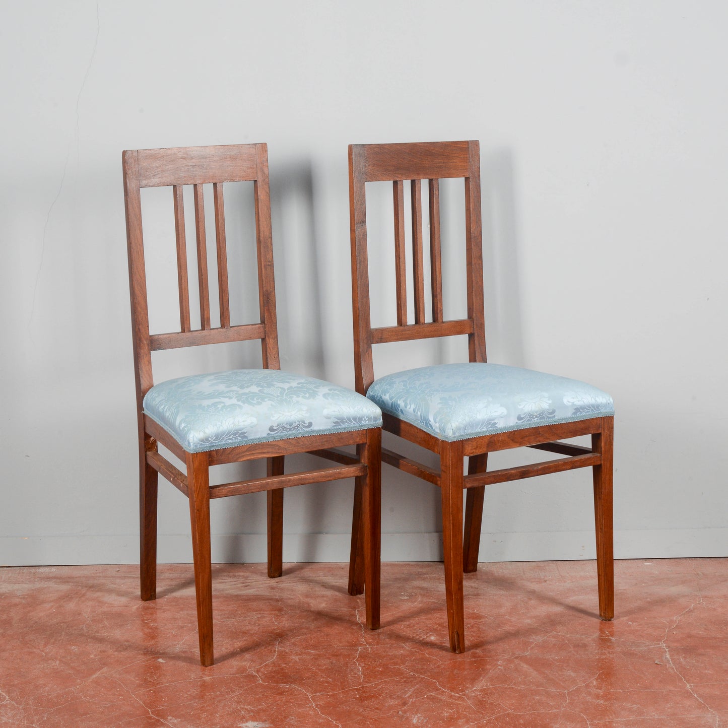 coppia sedie rifoderate restaurare liberty