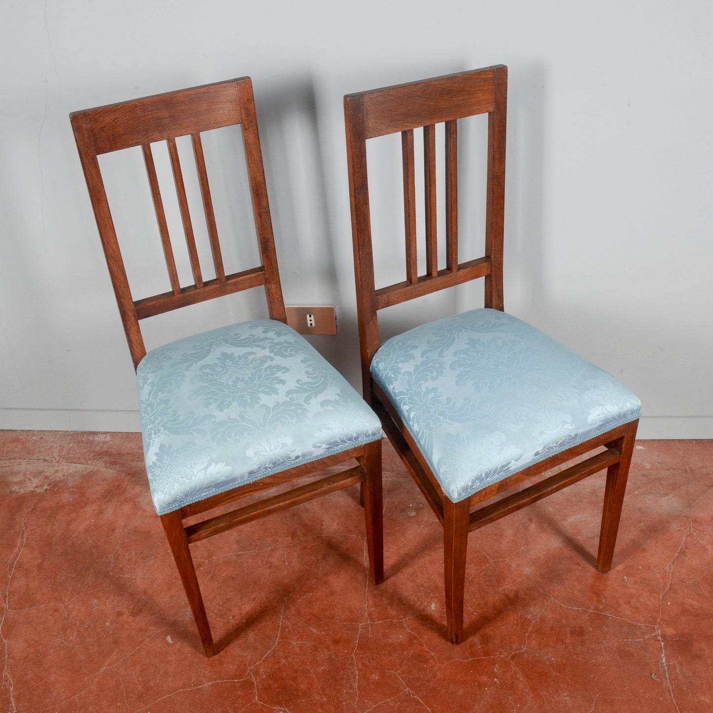 coppia sedie rifoderate restaurare liberty