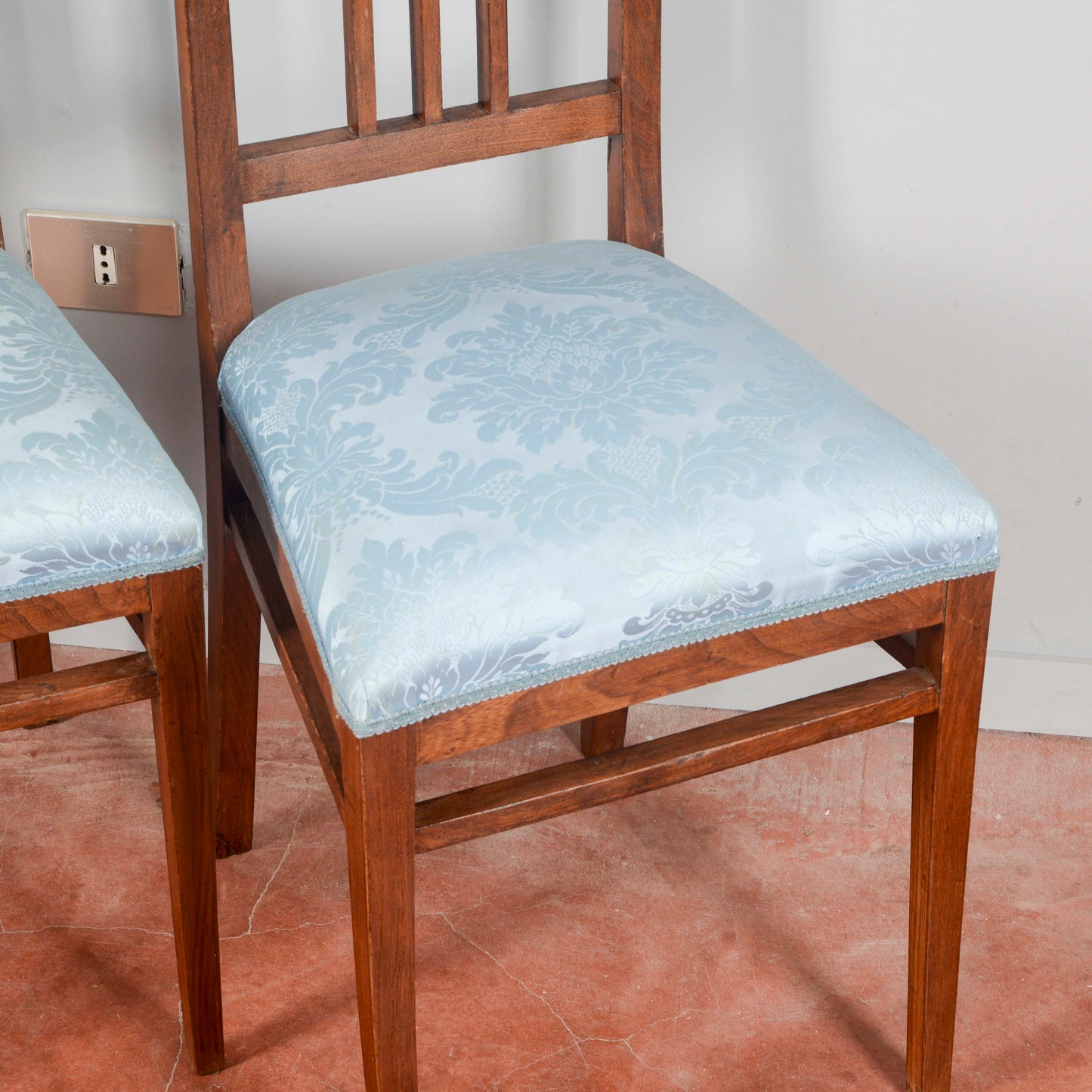 coppia sedie rifoderate restaurare liberty