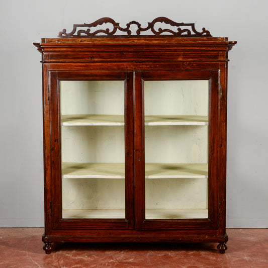 Credenza vetrina piedi cipolla Italia XIX secolo