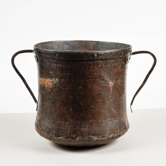 Vaso in rame con due manici epoca fine XIX secolo