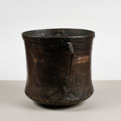 Vaso in rame con due manici epoca fine XIX secolo