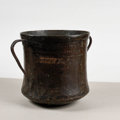 Vaso in rame con due manici epoca fine XIX secolo