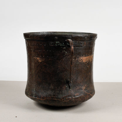 Vaso in rame con due manici epoca fine XIX secolo