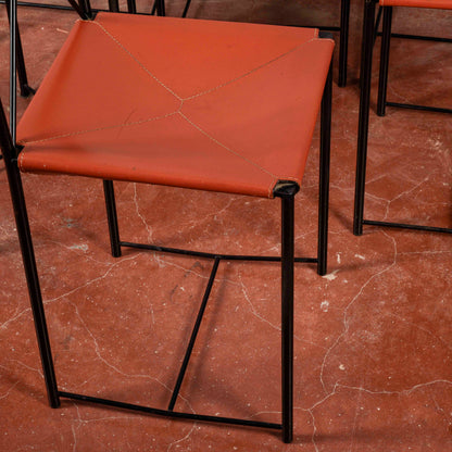 Set 8 sedie Asnago vender flexform 1985 Moka design