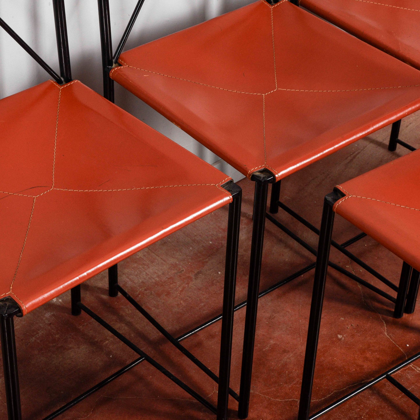 Set 8 sedie Asnago vender flexform 1985 Moka design
