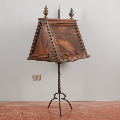 Leggio da coro epoca Luigi XIV con base ferro battuto