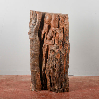 Scultura intaglio su tronco attribuita a Adele Gigli