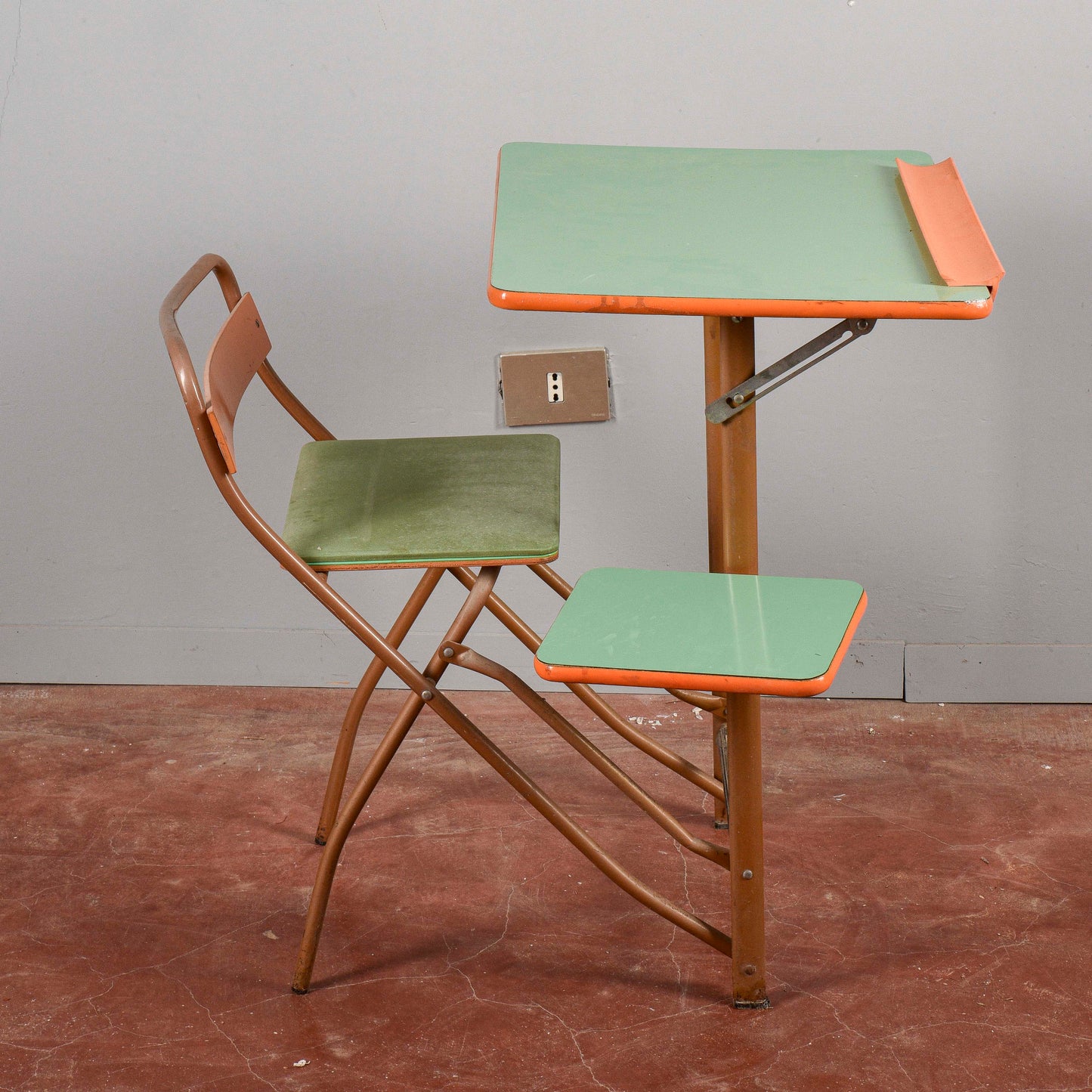 Banco scuola richiudibile vintage