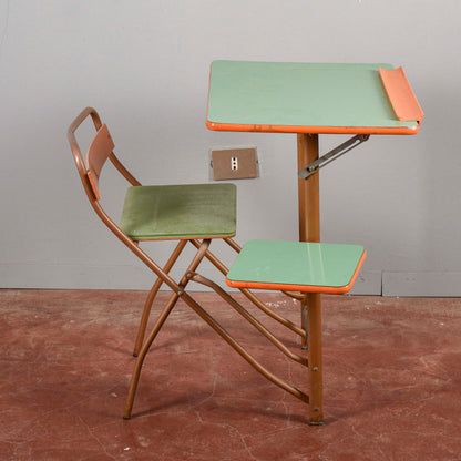 Banco scuola richiudibile vintage