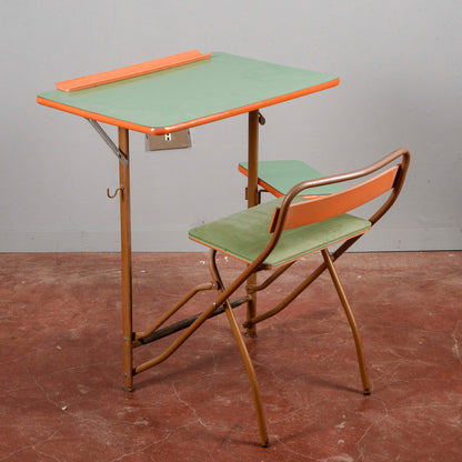 Banco scuola richiudibile vintage