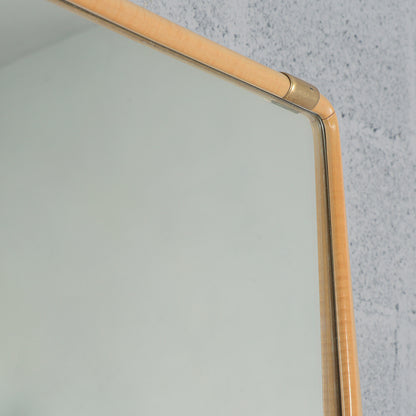 Specchio specchiera con cornice in legno Dassi 1950