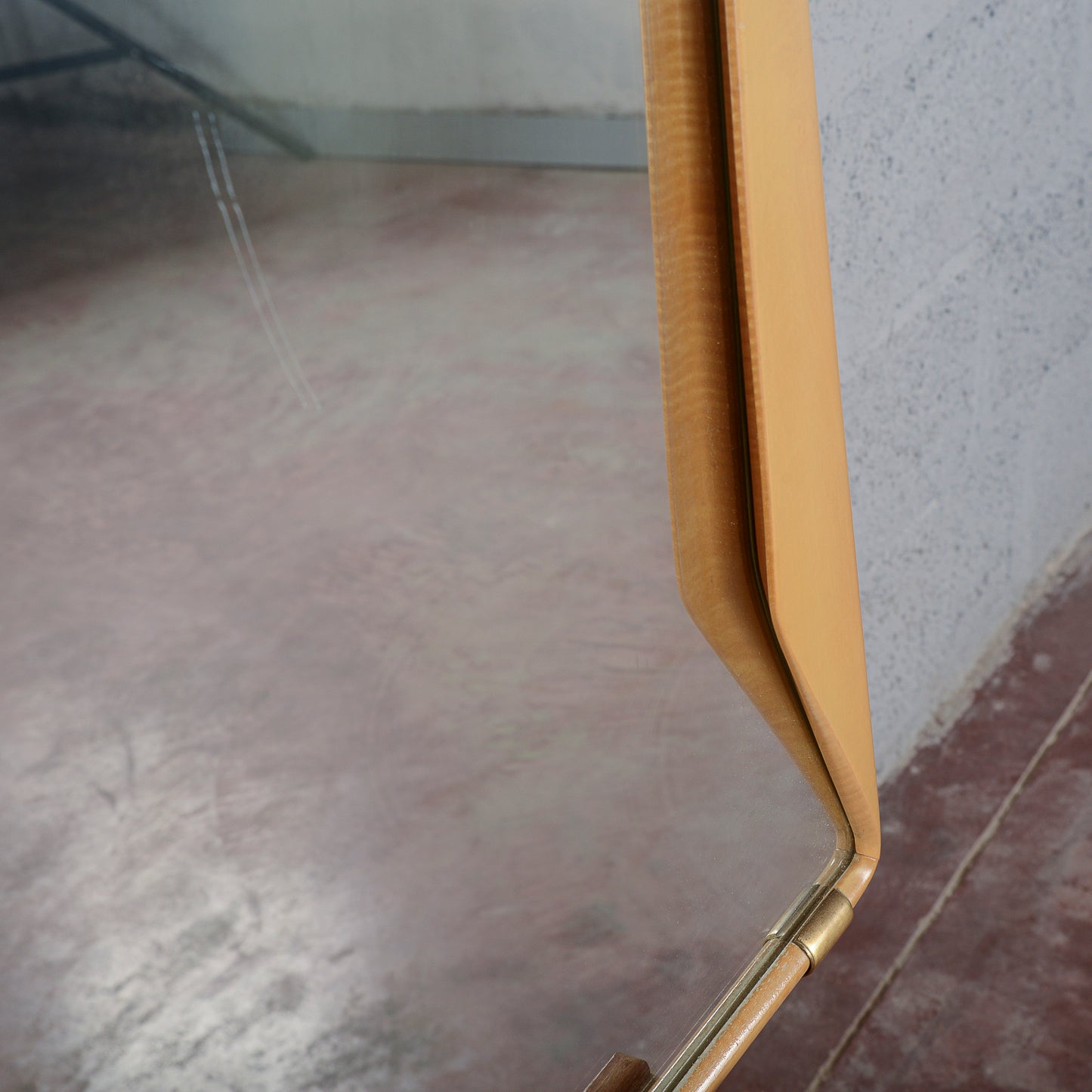 Specchio specchiera con cornice in legno Dassi 1950