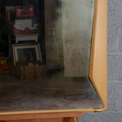 Specchio specchiera con cornice in legno Dassi 1950