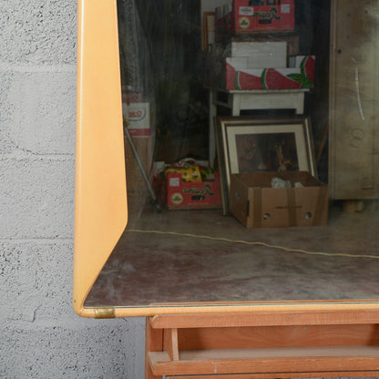 Specchio specchiera con cornice in legno Dassi 1950