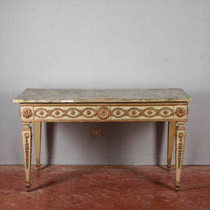 Consolle tavolo scrittoio legno laccata Luigi XIV epoca 1600 pianoforte in scagliola