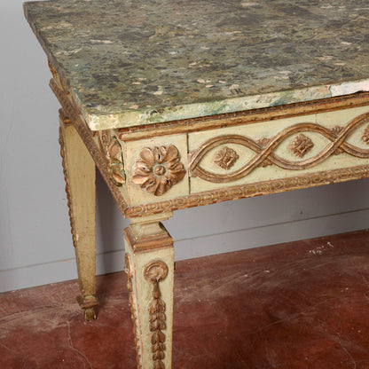 Consolle tavolo scrittoio legno laccata Luigi XIV epoca 1600 pianoforte in scagliola