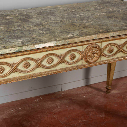 Consolle tavolo scrittoio legno laccata Luigi XIV epoca 1600 pianoforte in scagliola