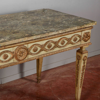 Consolle tavolo scrittoio legno laccata Luigi XIV epoca 1600 pianoforte in scagliola