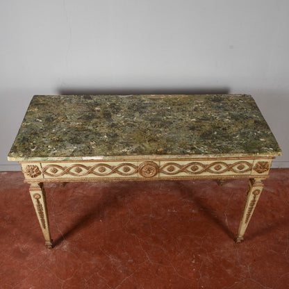 Consolle tavolo scrittoio legno laccata Luigi XIV epoca 1600 pianoforte in scagliola