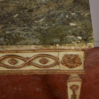 Consolle tavolo scrittoio legno laccata Luigi XIV epoca 1600 pianoforte in scagliola