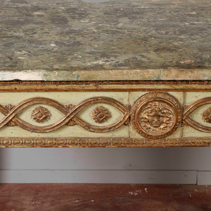 Consolle tavolo scrittoio legno laccata Luigi XIV epoca 1600 pianoforte in scagliola