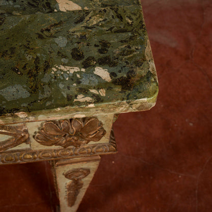 Consolle tavolo scrittoio legno laccata Luigi XIV epoca 1600 pianoforte in scagliola