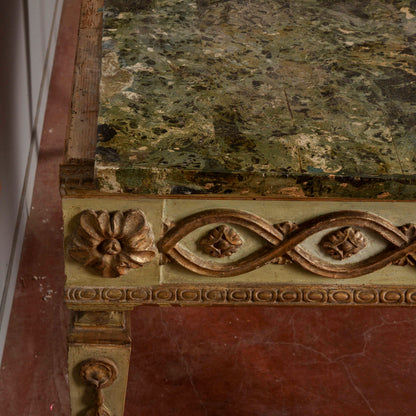 Consolle tavolo scrittoio legno laccata Luigi XIV epoca 1600 pianoforte in scagliola