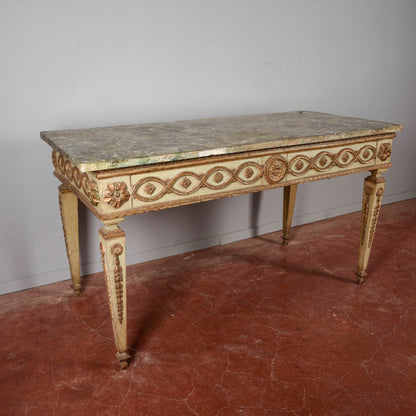 Consolle tavolo scrittoio legno laccata Luigi XIV epoca 1600 pianoforte in scagliola