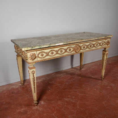 Consolle tavolo scrittoio legno laccata Luigi XIV epoca 1600 pianoforte in scagliola