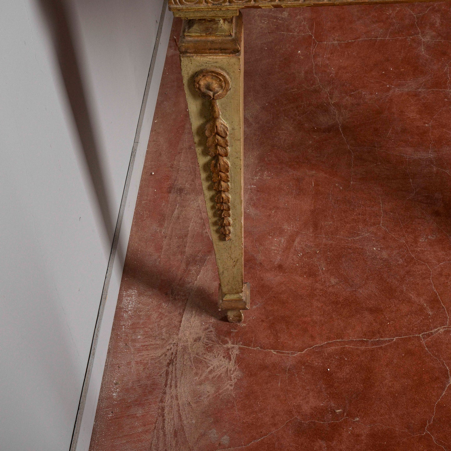 Consolle tavolo scrittoio legno laccata Luigi XIV epoca 1600 pianoforte in scagliola