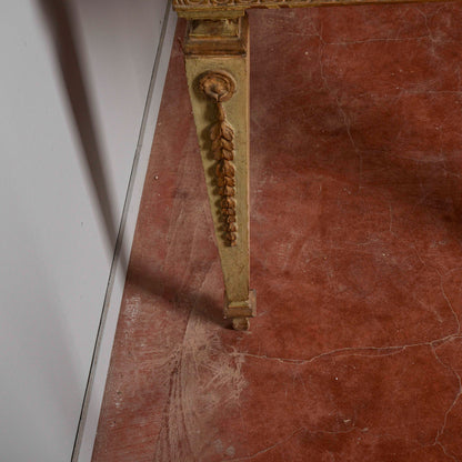 Consolle tavolo scrittoio legno laccata Luigi XIV epoca 1600 pianoforte in scagliola