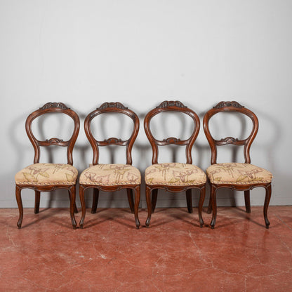 Set 4 sedie damascate chiare
