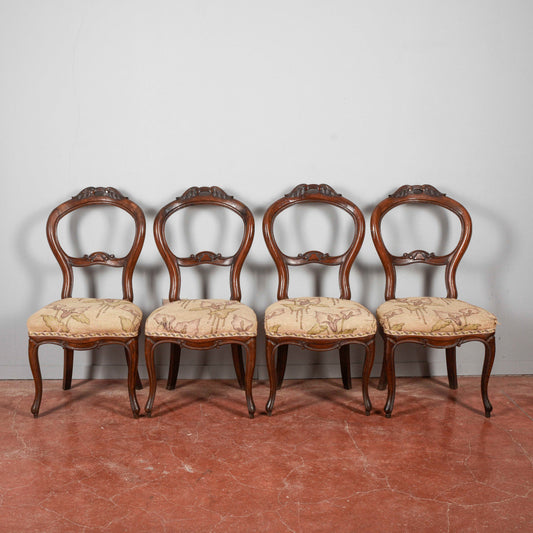 Set 4 sedie damascate chiare