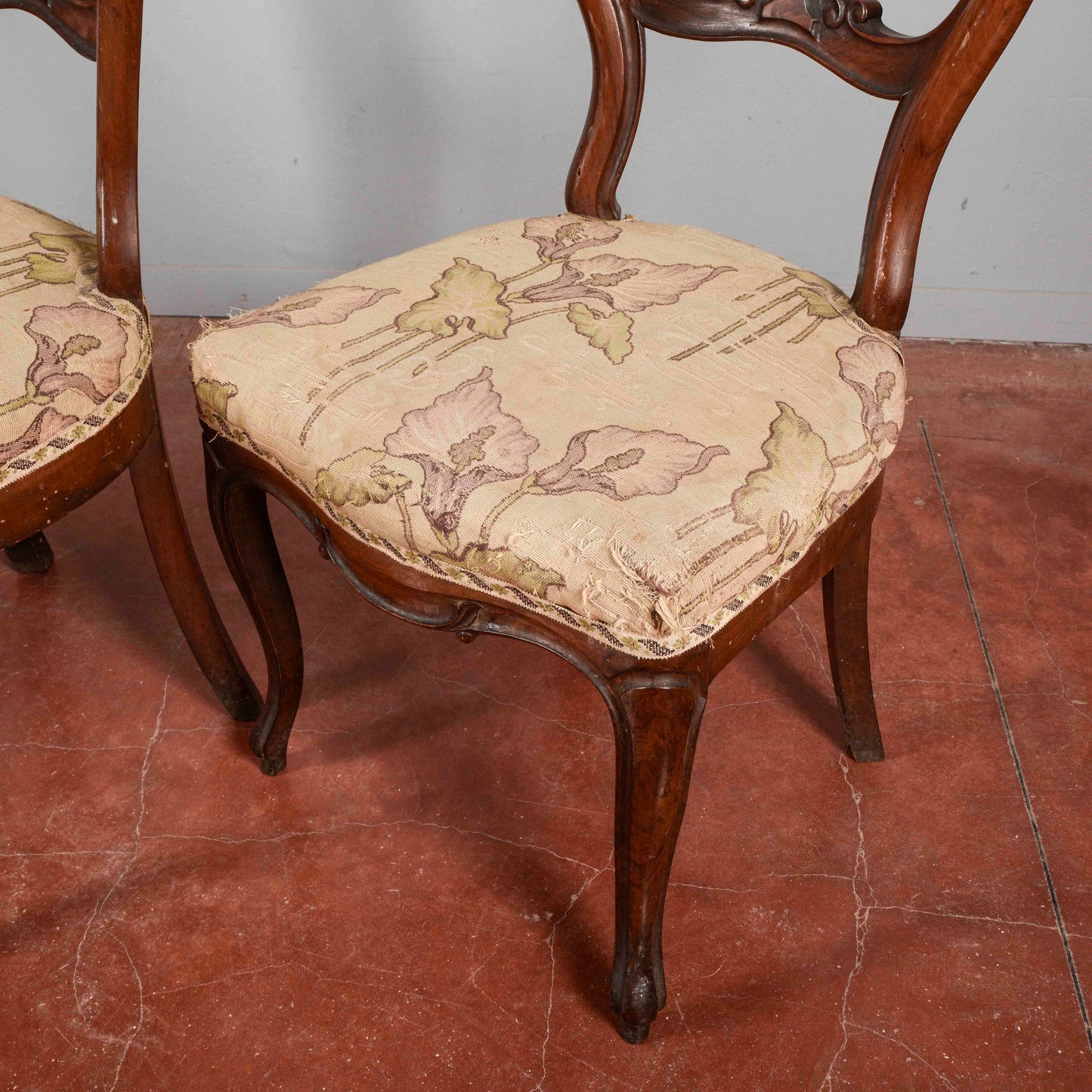 Set 4 sedie damascate chiare