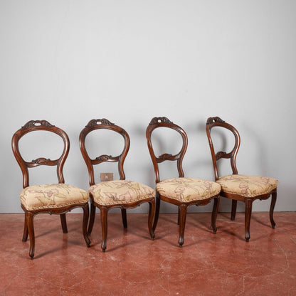 Set 4 sedie damascate chiare
