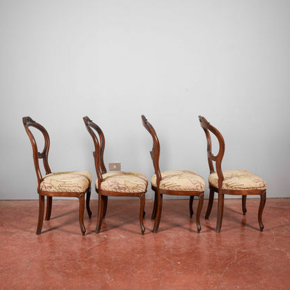 Set 4 sedie damascate chiare