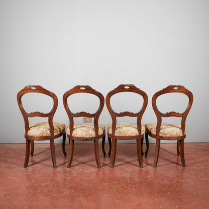 Set 4 sedie damascate chiare