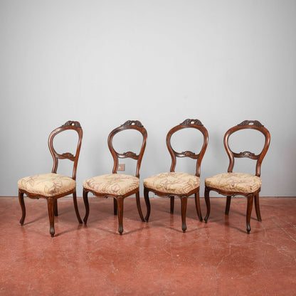 Set 4 sedie damascate chiare