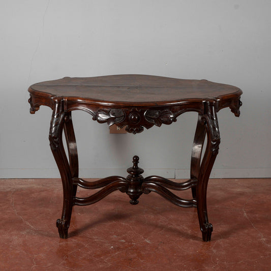 Tavolino da salotto Luigi Filippo fianchi mossi