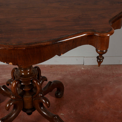 Tavolo tavolino in legno di ciliegio Carlo X 1850