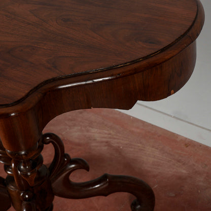 Tavolo tavolino in legno di ciliegio Carlo X 1850