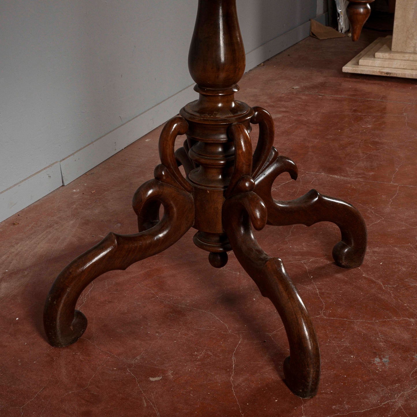 Tavolo tavolino in legno di ciliegio Carlo X 1850