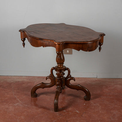 Tavolo tavolino in legno di ciliegio Carlo X 1850