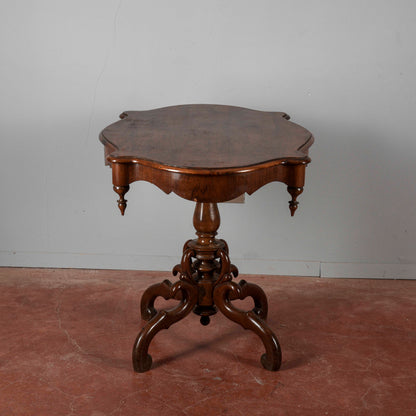 Tavolo tavolino in legno di ciliegio Carlo X 1850