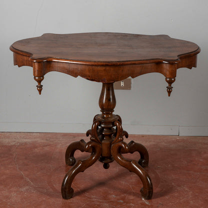Tavolo tavolino in legno di ciliegio Carlo X 1850