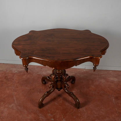 Tavolo tavolino in legno di ciliegio Carlo X 1850