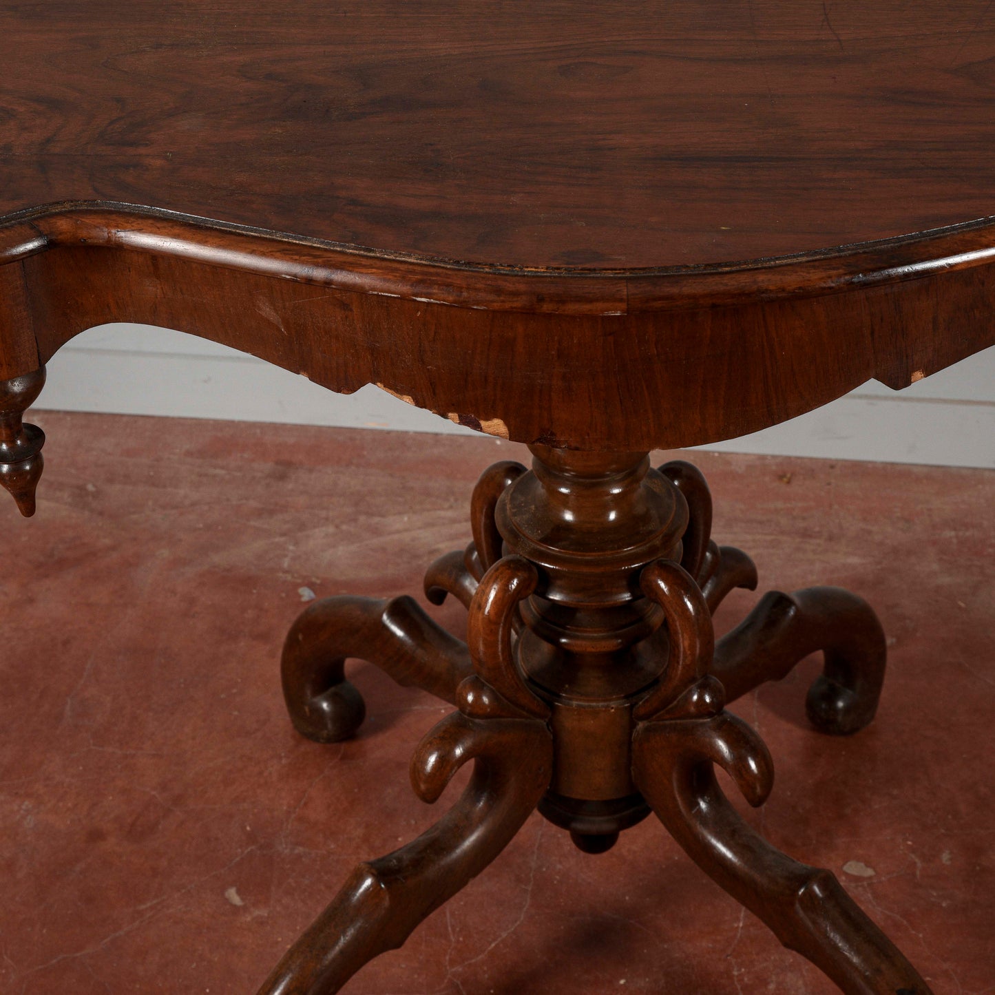 Tavolo tavolino in legno di ciliegio Carlo X 1850