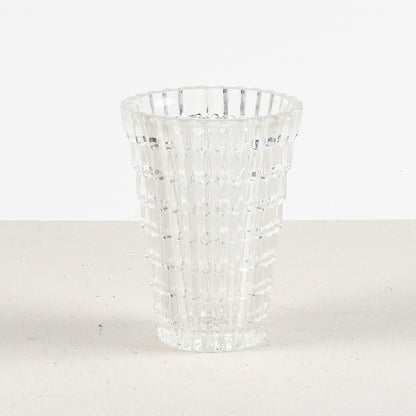 vaso in vetro istoriato stile liberty