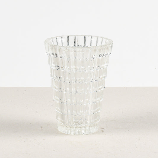 vaso in vetro istoriato stile liberty